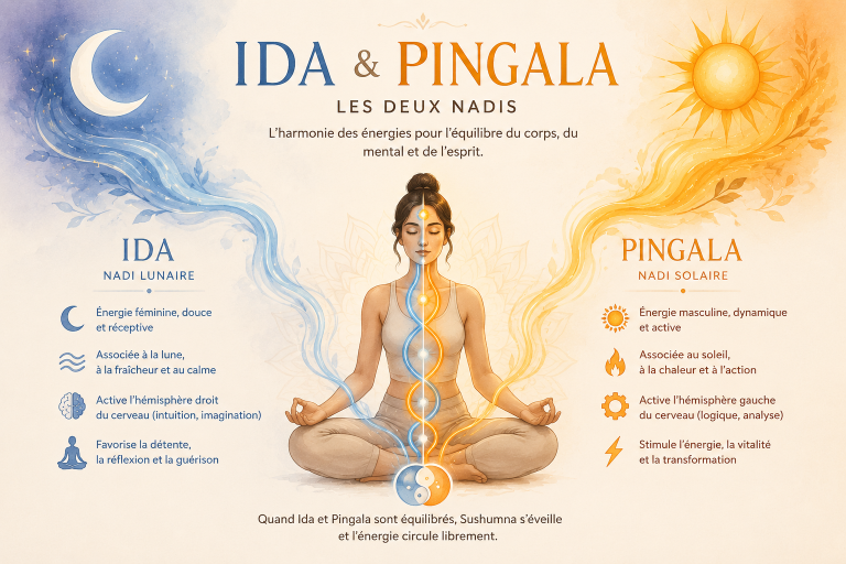 Ida et Pingala, les deux nadis principaux