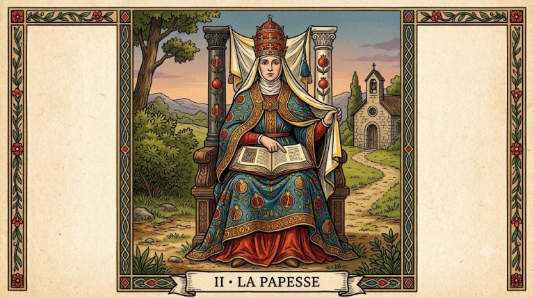 La Papesse du Tarot, support de méditation en Yoga et Qi Gong